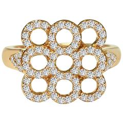 Diamond Gold "Circle" Ring