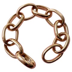 A heavy 18 carat gold French link bracelet