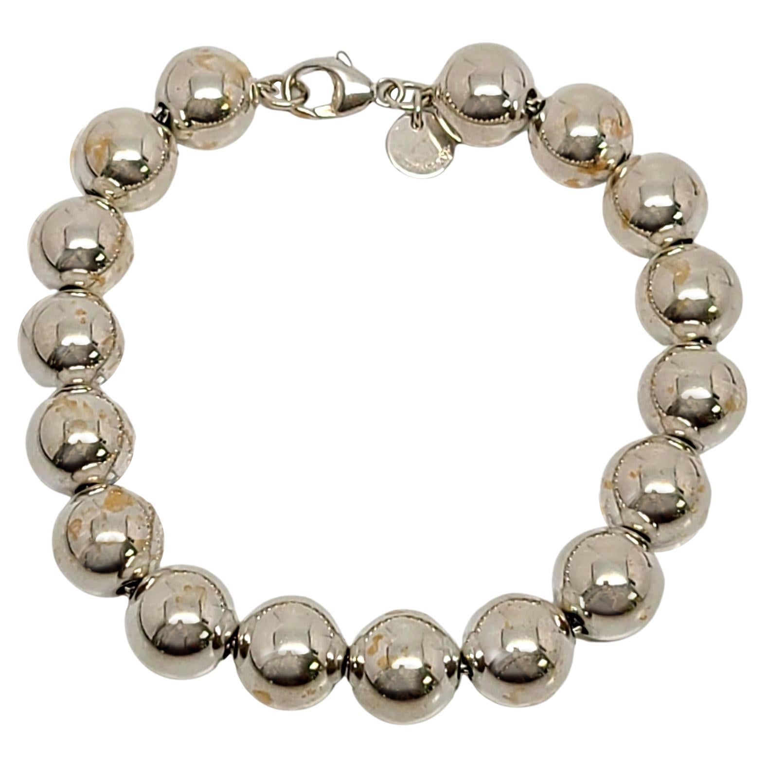 Tiffany & Co. Sterling Silver Ball Bracelet 'B' For Sale