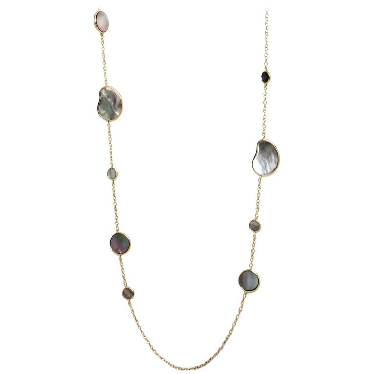 Stunning Ippolita “Rock Candy” 36 Inch Mother-of-Pearl Chain Necklace For Sale