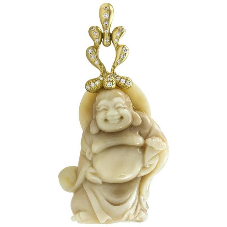 Ivory hotsell buddha pendant
