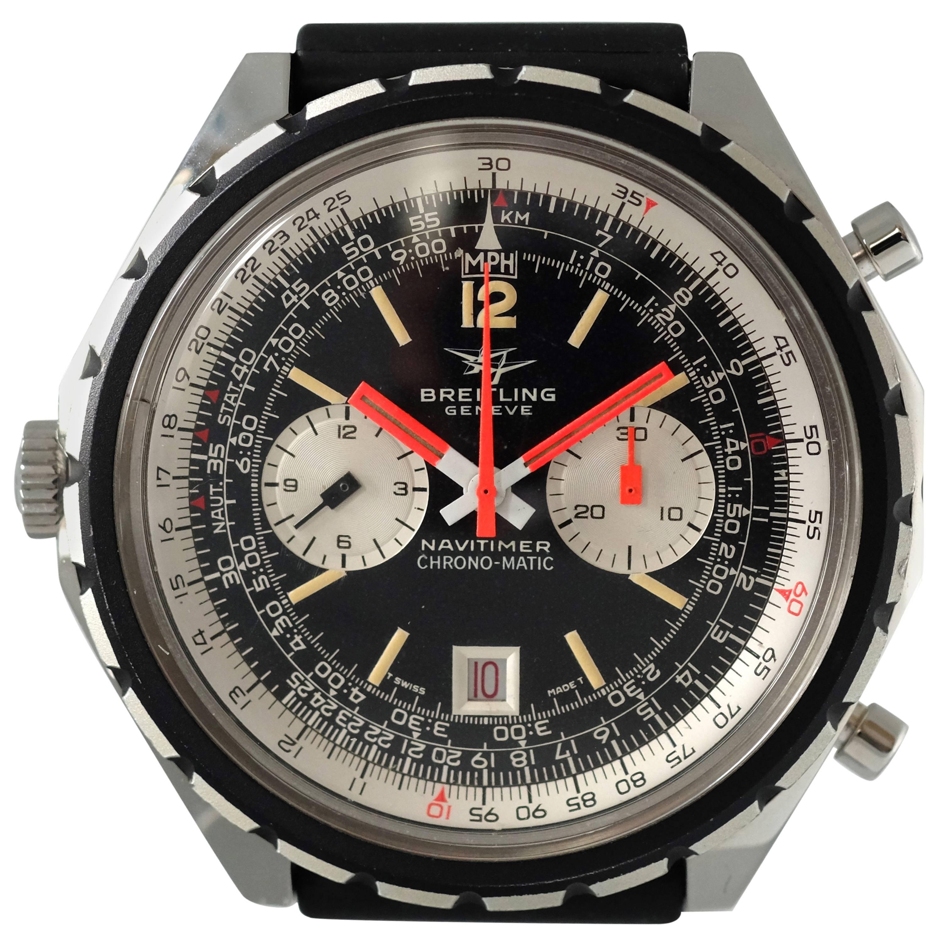 Breitling Stainless Steel Navitimer Chrono-Matic Automatic Wristwatch Ref 1806 For Sale