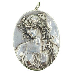 Henryk Winograd Pendentif Femme Primavera 999 en argent sterling style Art Nouveau