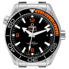 Used Omega Planet Ocean Black Orange Bezel Watch 215.30.44.21.01.002 Box Card