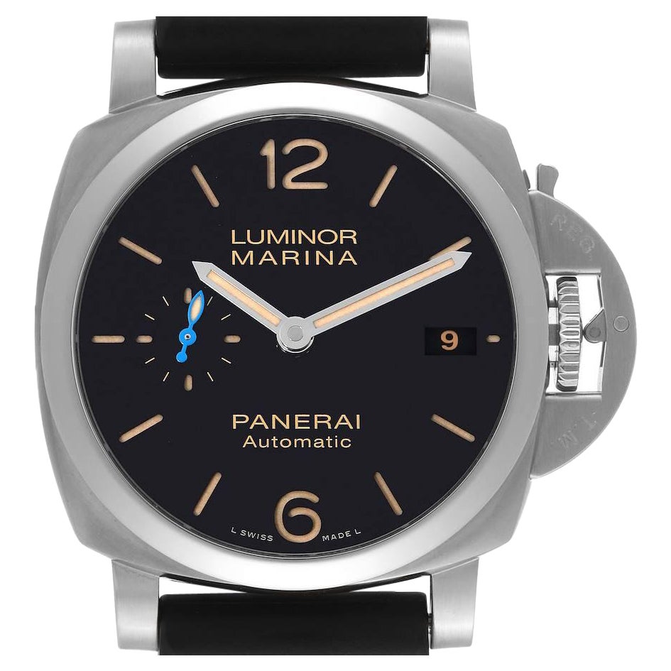 Panerai Luminor Marina 1950 42mm Black Dial Steel Mens Watch PAM01392