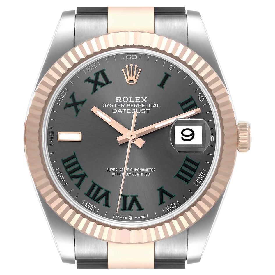 Rolex Datejust 41 Steel Everose Gold Wimbledon Dial Watch 126331 Unworn