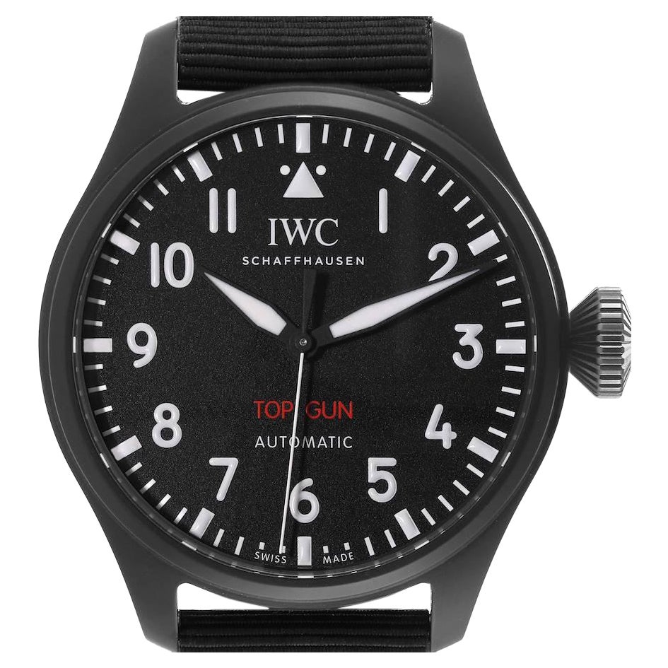 IWC Big Pilot 43 mm Top Gun Black Dial Automatic Mens Watch IW329801 Unworn For Sale