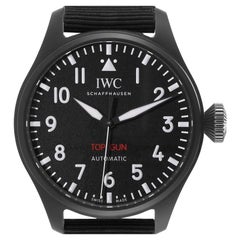 Used IWC Big Pilot 43 mm Top Gun Black Dial Automatic Mens Watch IW329801 Unworn