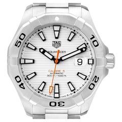Used Tag Heuer Aquaracer White Dial Steel Mens Watch WAY2013
