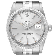 Rolex Datejust Silver Dial Vintage Steel Mens Watch 16030