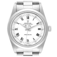 Rolex Air King 34mm White Roman Dial Domed Bezel Mens Watch 14000