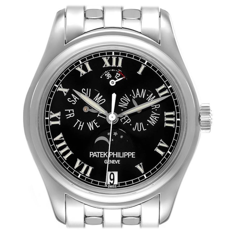 Patek Philippe Annual Calendar Moonphase White Gold Mens Watch 5036 For Sale