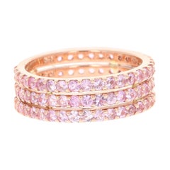 2.44 Carat Natural Pink Sapphire Rose Gold Band