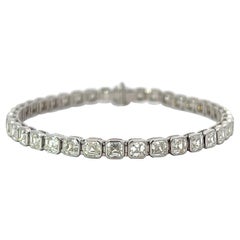 Asscher Cut Diamond Bracelet in 18KW (9.34ct VVS) by Arnav