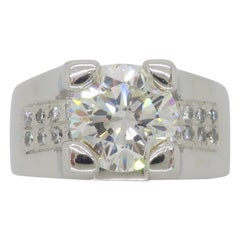 Stunning Custom 3.36CTW Diamond Platinum Ring