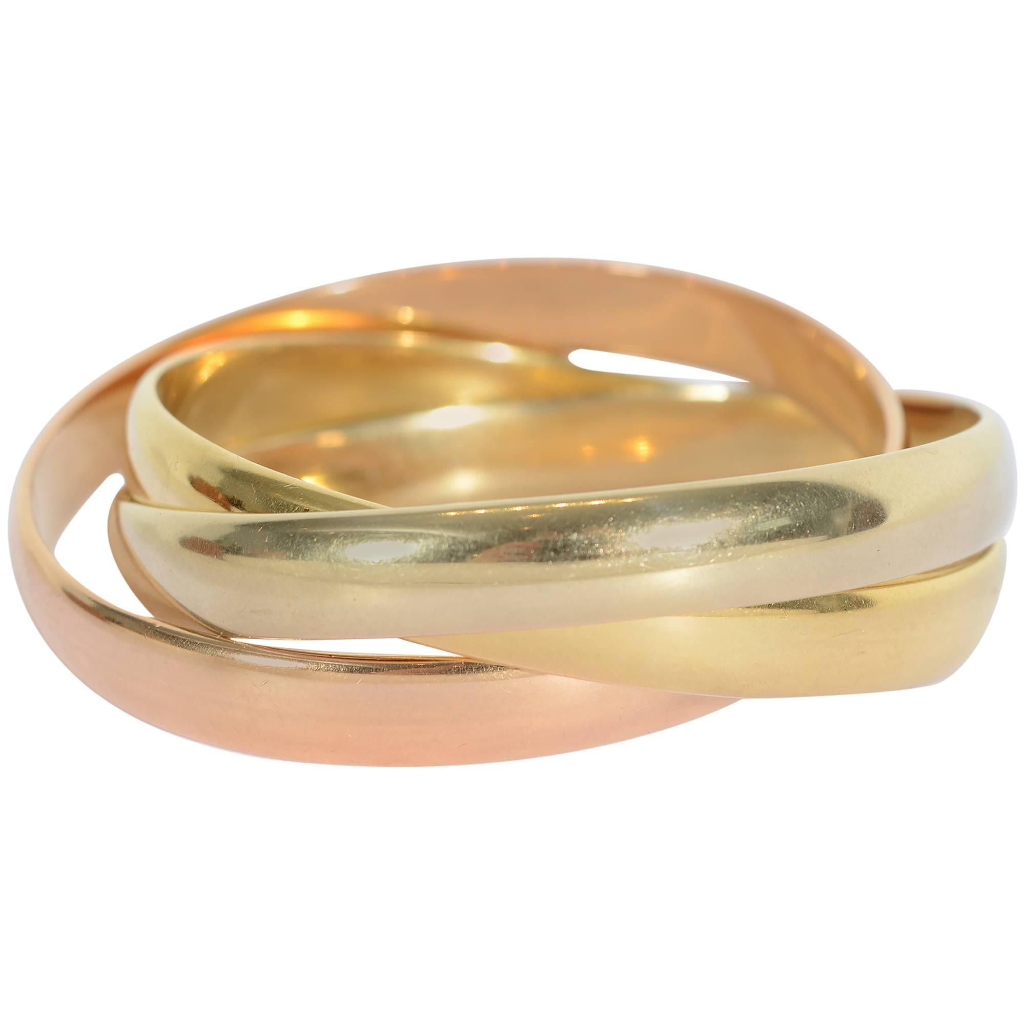 Schwere Cartier Trinity Gold Armreifen Armbänder
