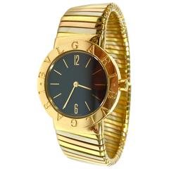 Bulgari Tricolor Gold Large Tubogas Quartz Wristwatch