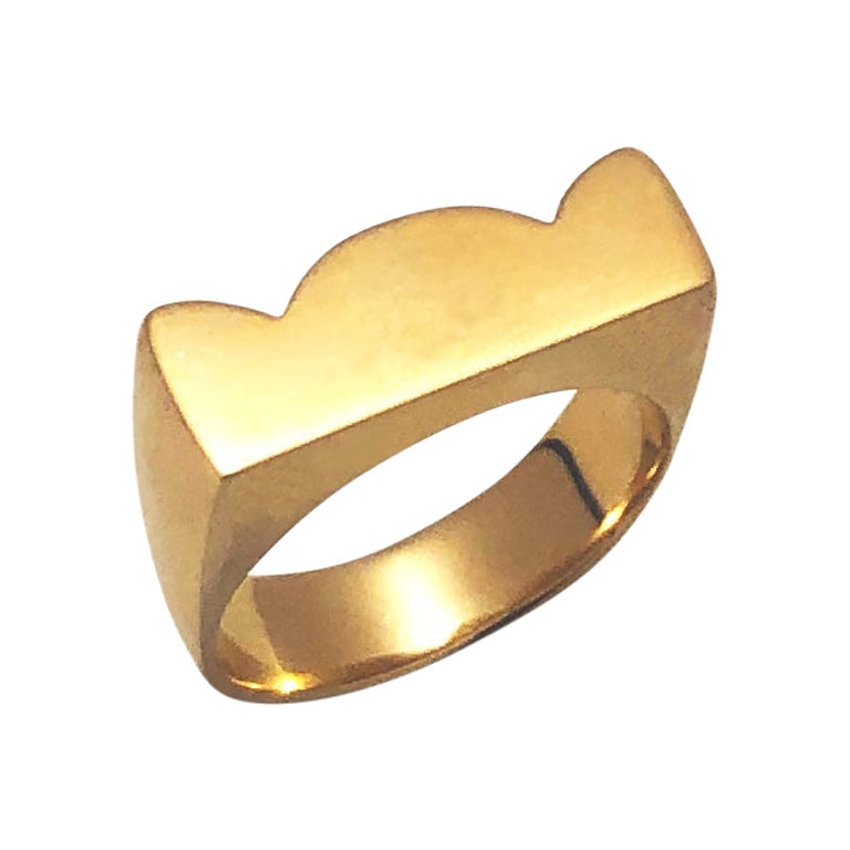 For Sale:  'Cumulus' Gold Vermeil Stackable Ring by Emerging Designer Brenna Colvin