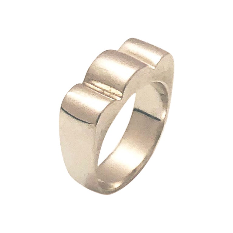 For Sale:  'Scallop' Sterling Silver Stackable Ring by Emerging Designer Brenna Colvin