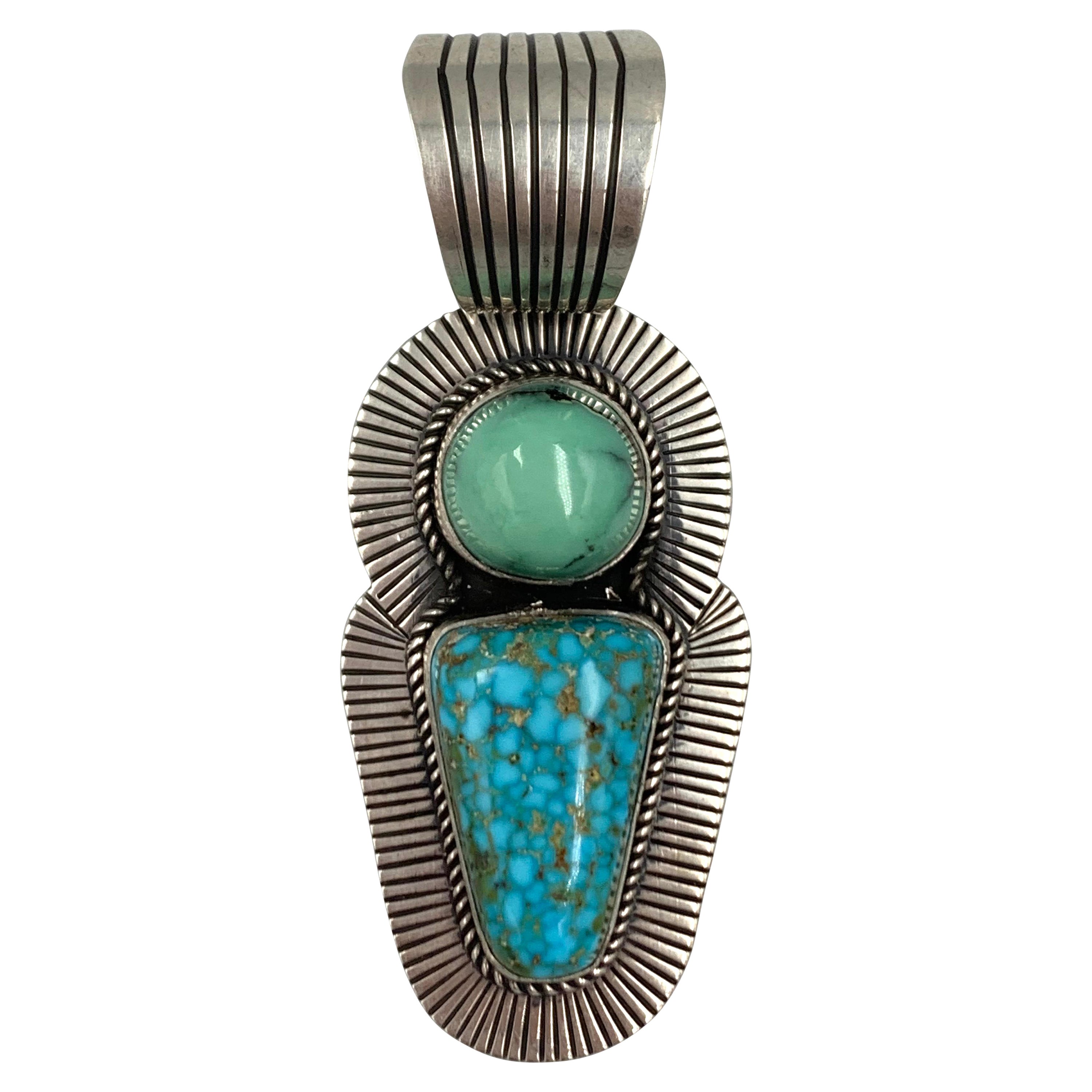 Turquoise Pendant by Albert Jake For Sale