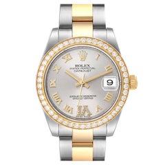 Rolex Datejust 31 Midsize Steel Yellow Gold Diamond Ladies Watch 178383