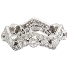 Tanagro Jewelry Onde Collection Diamond and Platinum 950 Ring, made in New York 1