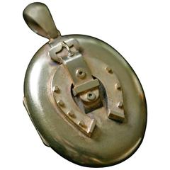 Antique Victorian Horseshoe and Buckle Locket