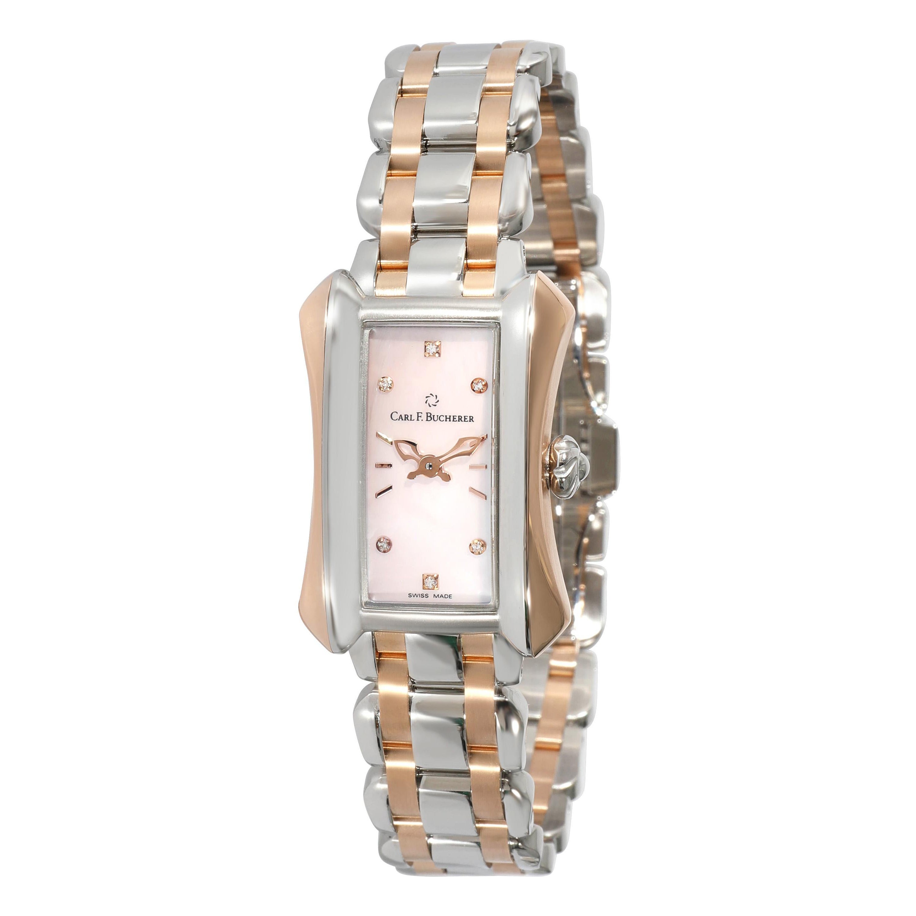 Bucherer Montre pour femme Alacria Princess 00.10703.07.77.21 à tige en acier inoxydable 18 carats en vente