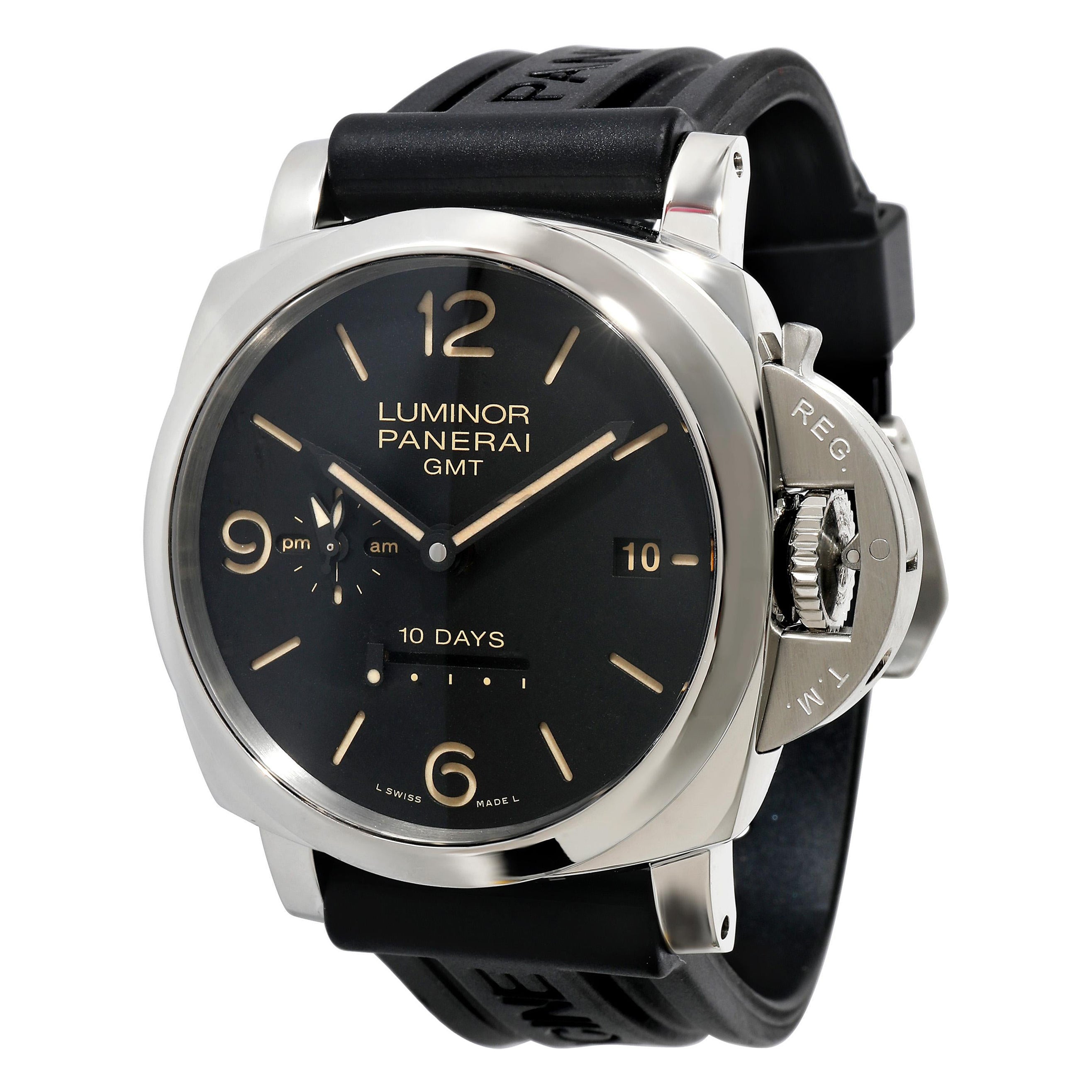 Panerai Luminor 1950 GMT PAM00533 Men's Watch in  Stainless Steel For Sale