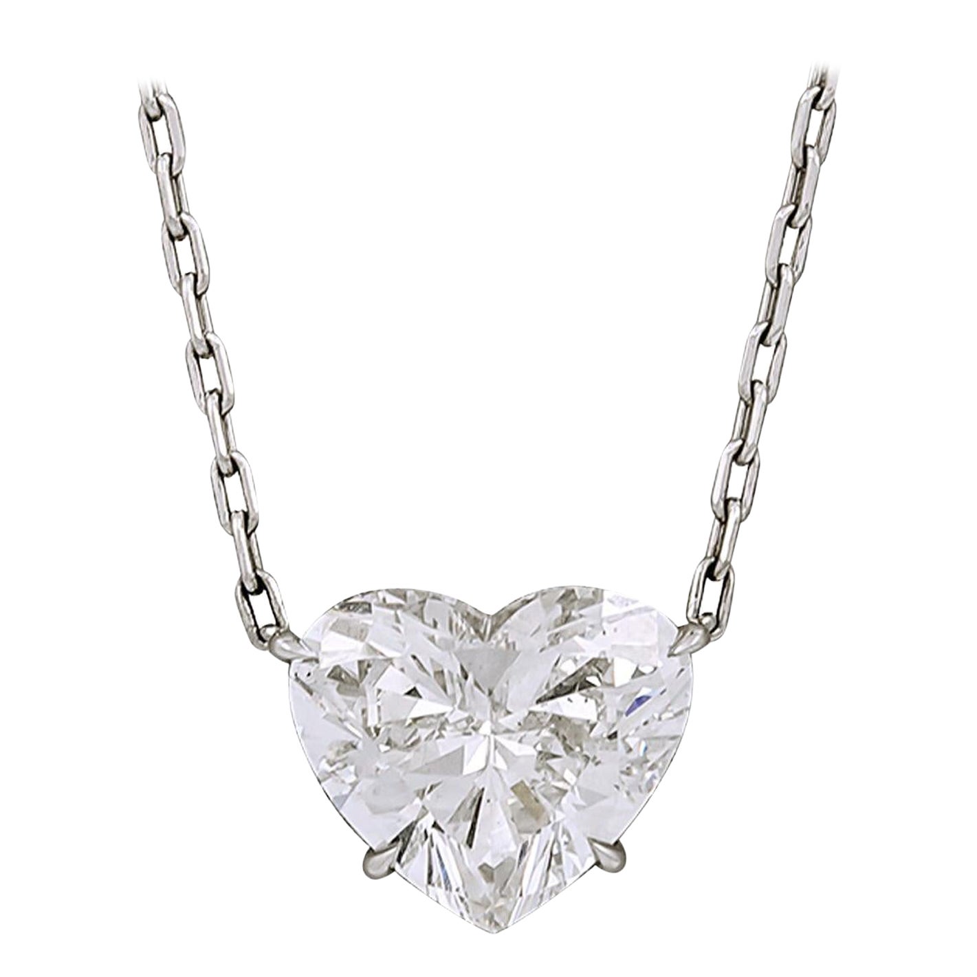 Spectra Fine Jewelry GIA Certified 11.14 Carat Heart-Shaped Diamond Necklace