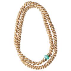 Fouche Chrysoprase Africa Bead Rope Necklace