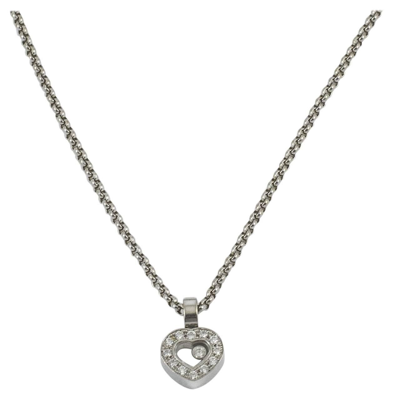 Chopard Happy Diamond Heart Necklace For Sale
