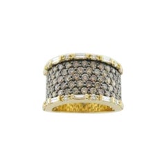 Ring featuring Vanilla Diamonds , Chocolate Diamonds set in 14K Honey Gold