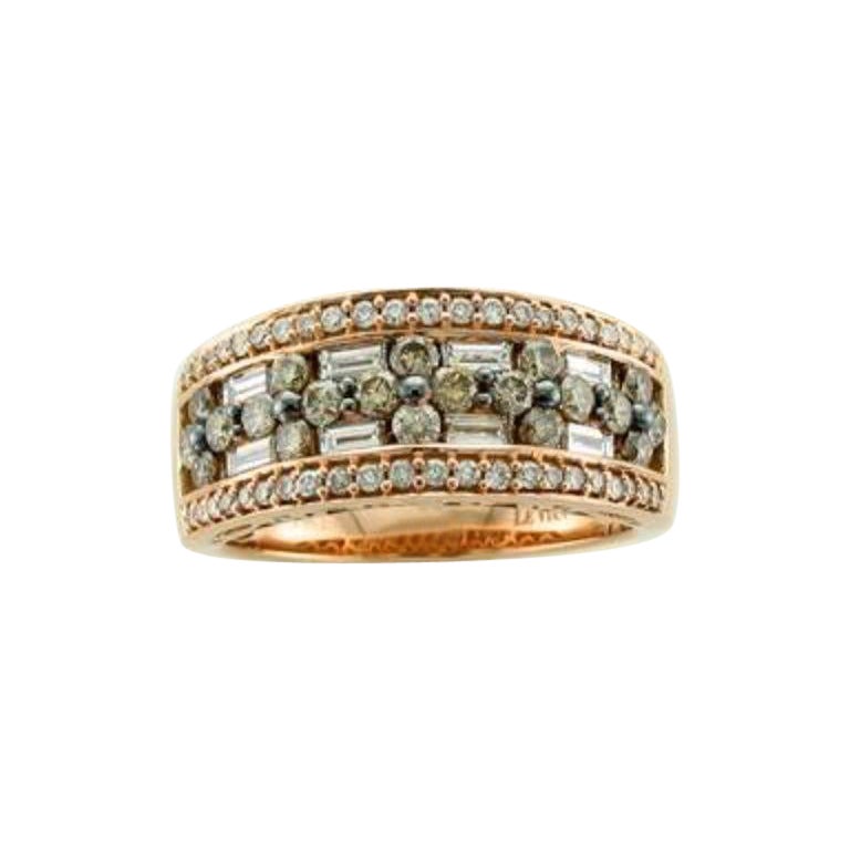 Le Vian Chocolatier Ring featuring Vanilla & Chocolate Diamonds set in 14K Gold For Sale