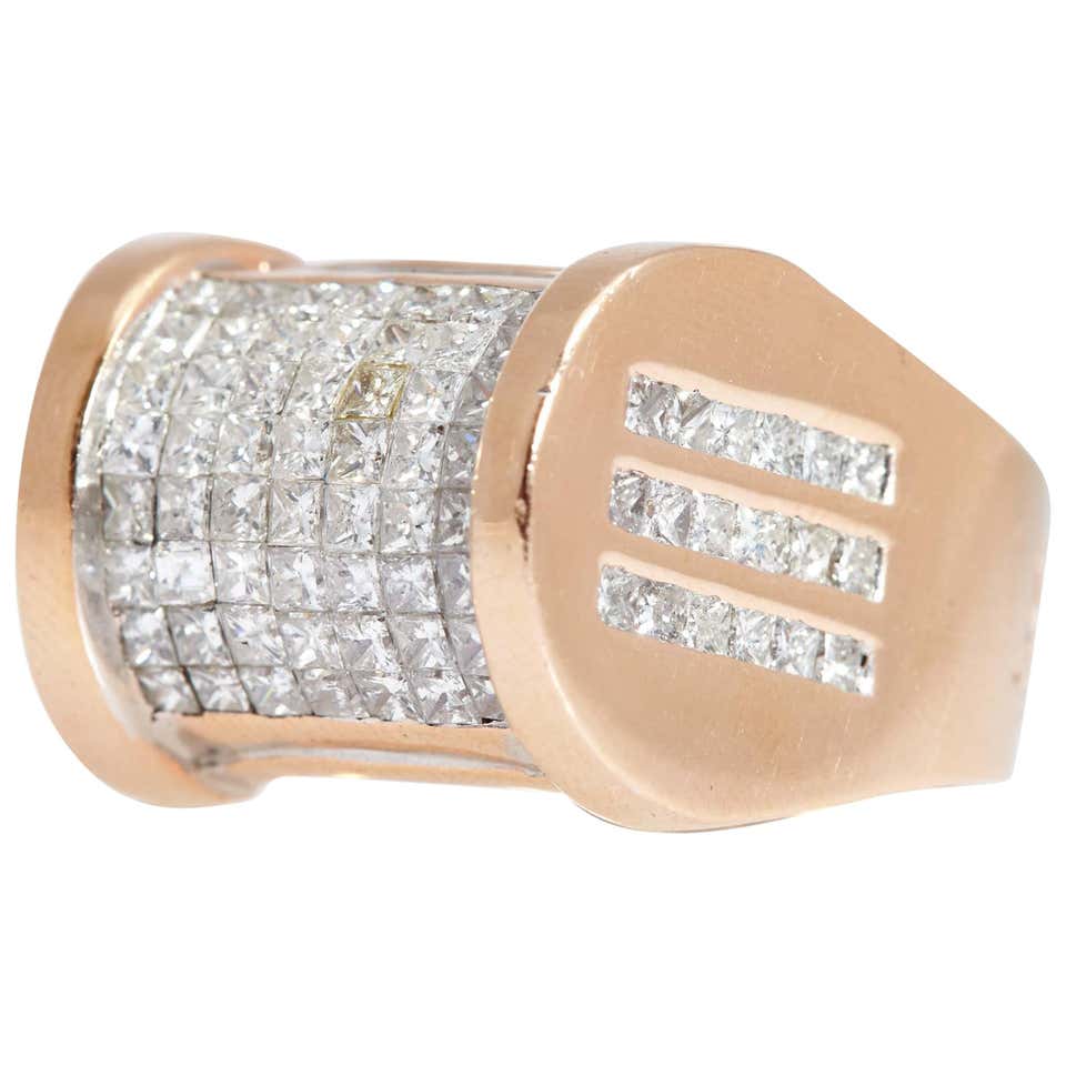 Invisible Set Sapphire Diamond Ring For Sale at 1stDibs | invisible ...
