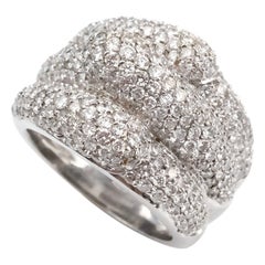 18 Karat Gold Diamant Dome Ring 