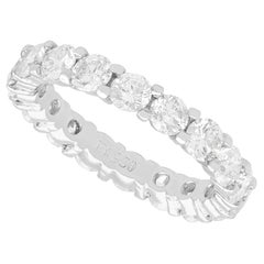 Vintage 3.15Ct Diamond and Platinum Full Eternity Ring Circa 1960