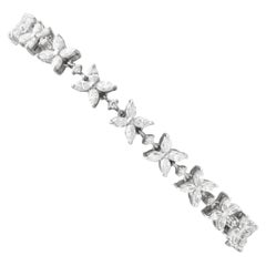 Vintage 4.70Ct Diamond and 18k White Gold Bracelet Circa 1980
