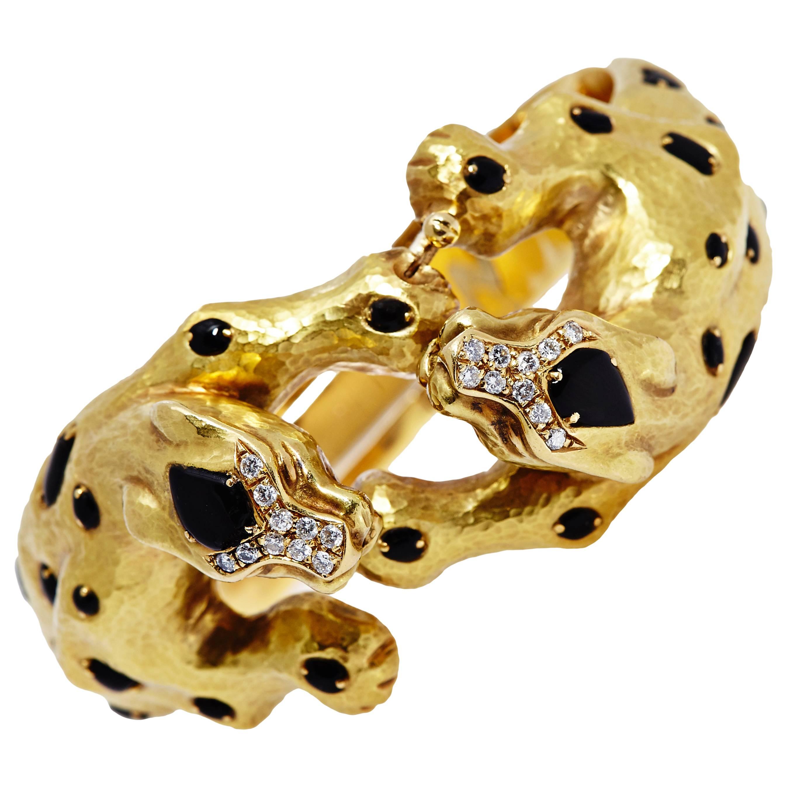 Bracelet italien en forme de léopard  en vente