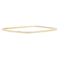 14 Karat Yellow Gold Square Bangle Bracelet