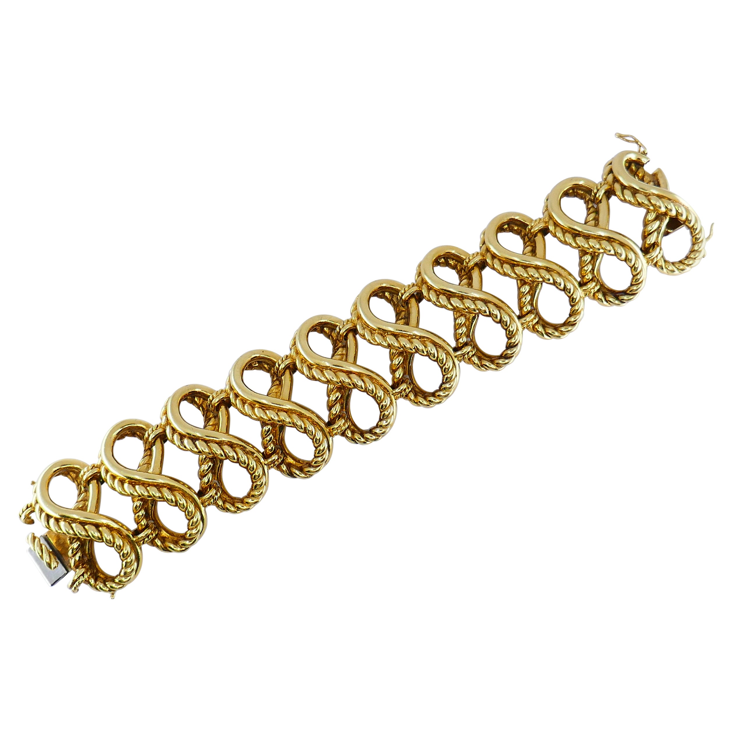 Tiffany & Co. 18k Gold Cage Bracelet For Sale