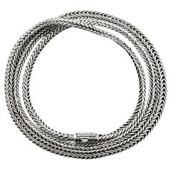 John Hardy Kami Chain 4.55mm Sterling Silver Triple Wrap Bracelet BU900824XUM