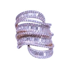 2.49 Carats Natural Diamonds 18k Gold Contemporary Ring
