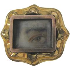 Antique Diminutive Lovers Eye Pin, 19th Century