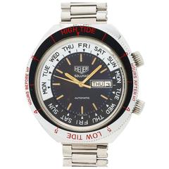 Heuer Edelstahl Solunar Hi Tide Niedrige Automatik-Armbanduhr Ref 279.603 