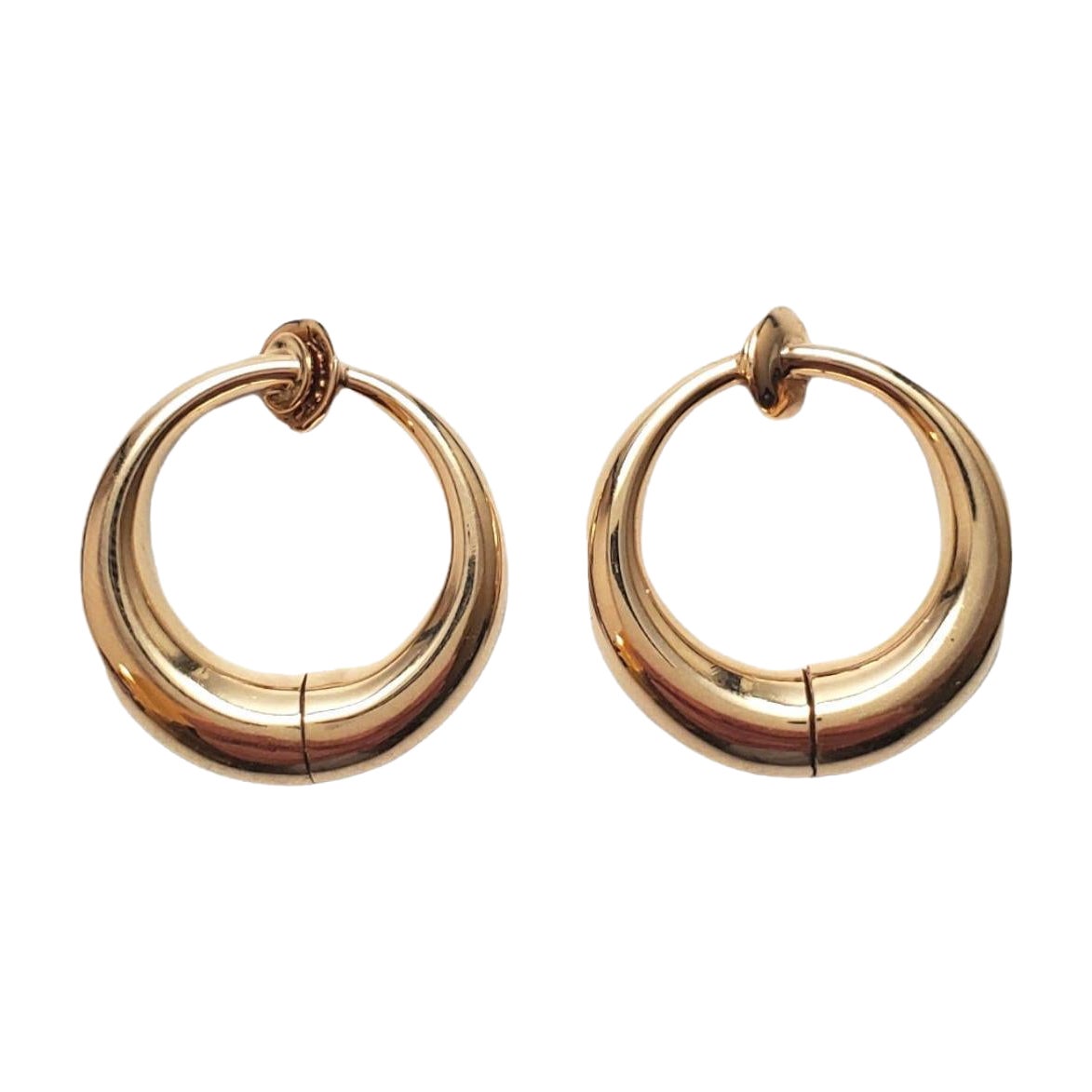 14K Yellow Gold Clip on Hoops
