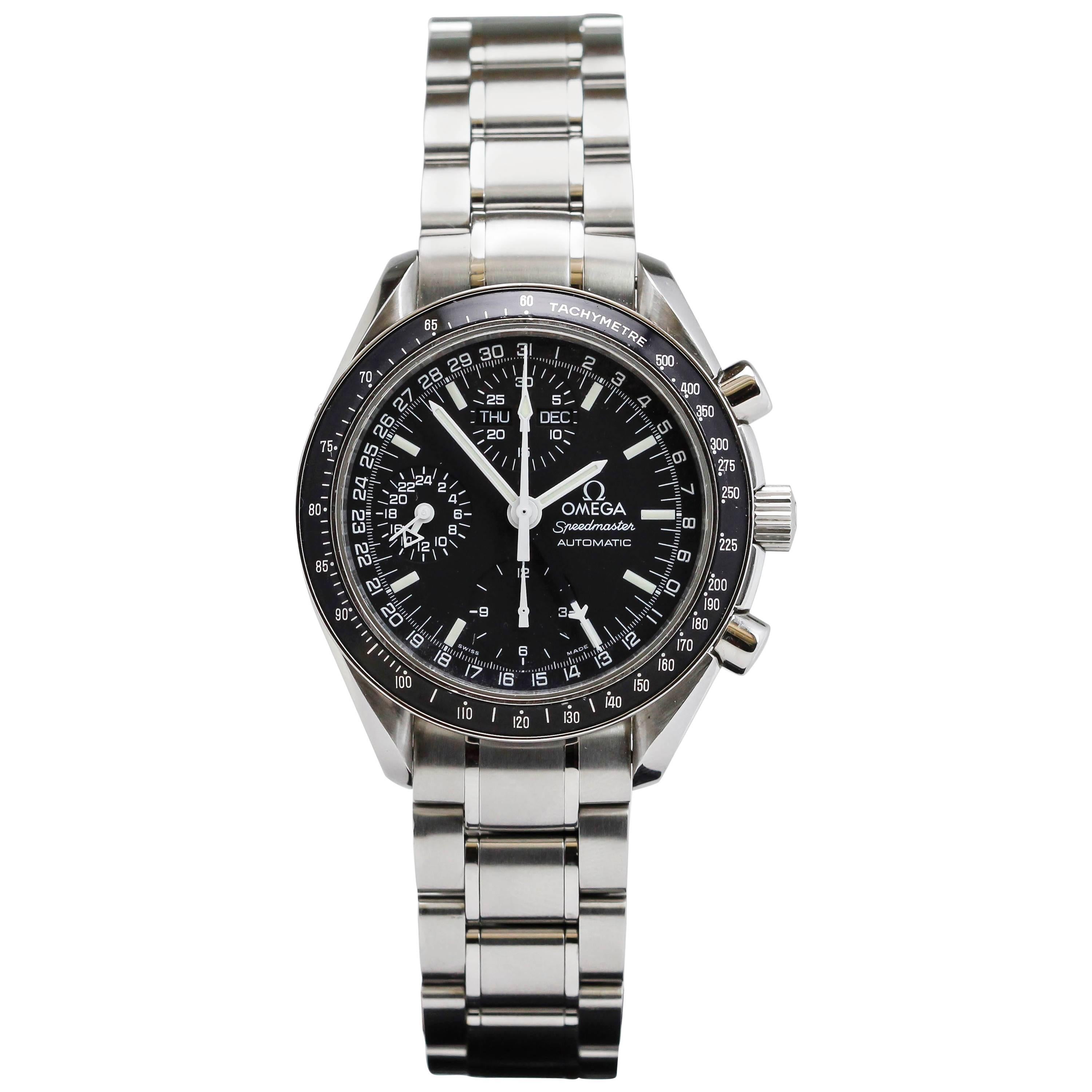 Omega Stainless Steel Speedmaster Triple Date Chronograph