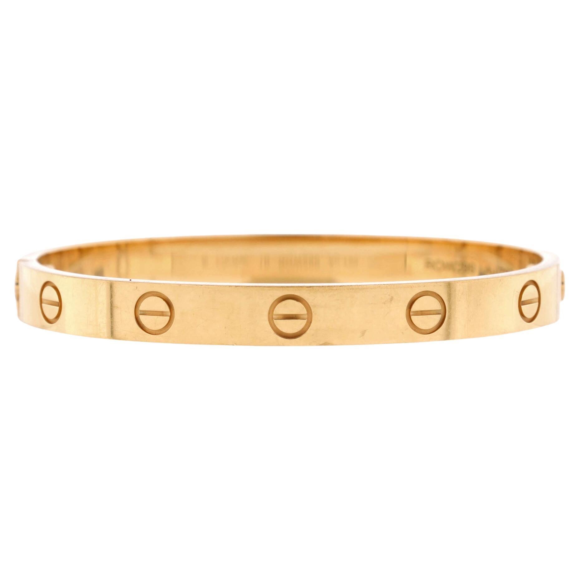 Cartier Love Bracelet 18K Yellow Gold For Sale at 1stDibs