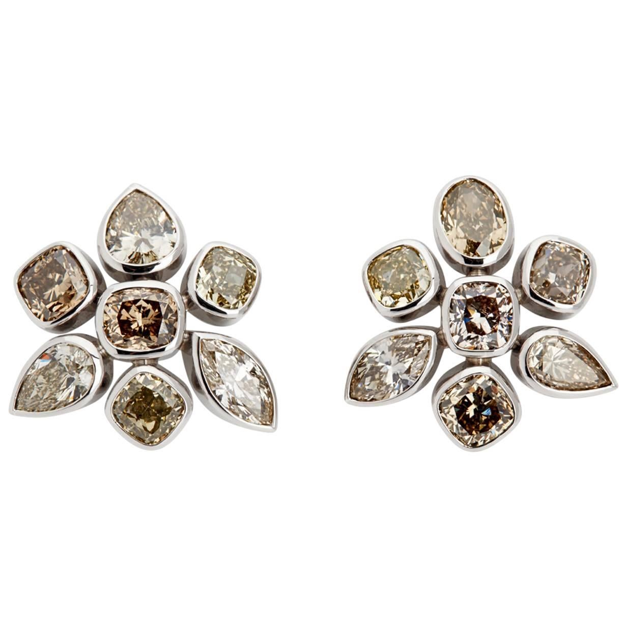 Colleen B. Rosenblat Diamond Gold Earrings