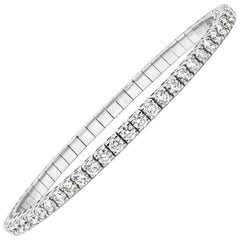 Roman Malakov Bracelet tennis extensible avec diamants taille ronde de 4,80 carats au total